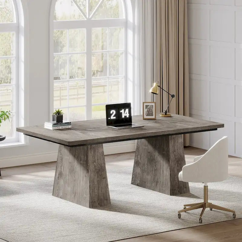63 Inches Modern Executive Office Desk Large Computer Conference Table