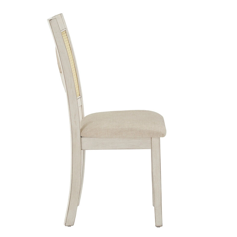 Esszimmerstuhl mit X-Rückenlehne aus Rattan, 2er-Set