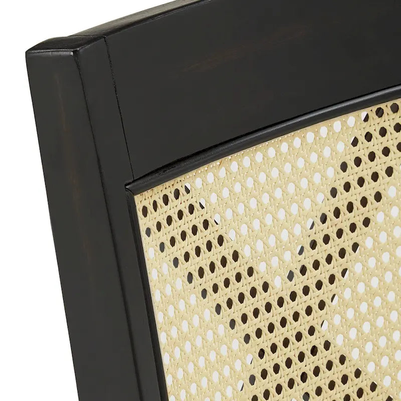 Esszimmerstuhl mit X-Rückenlehne aus Rattan, 2er-Set