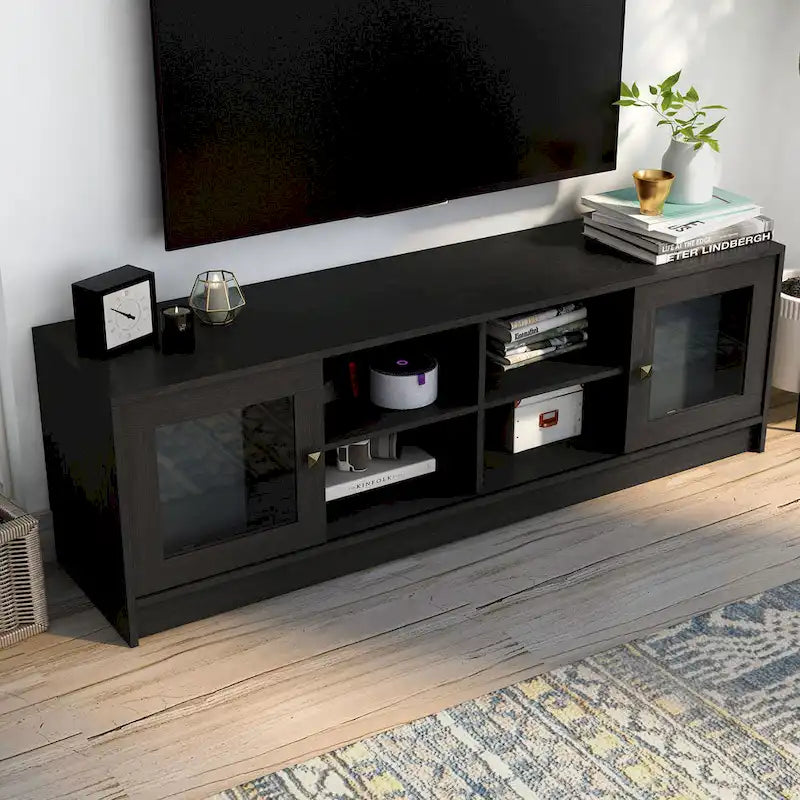 Übergangs-Espresso-TV-Ständer mit 157 cm Breite und Stauraum