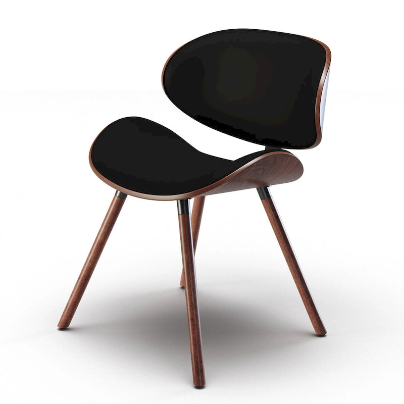 Mid-Century Modern Esszimmerstuhl mit geschwungener, gepolsterter Rückenlehne