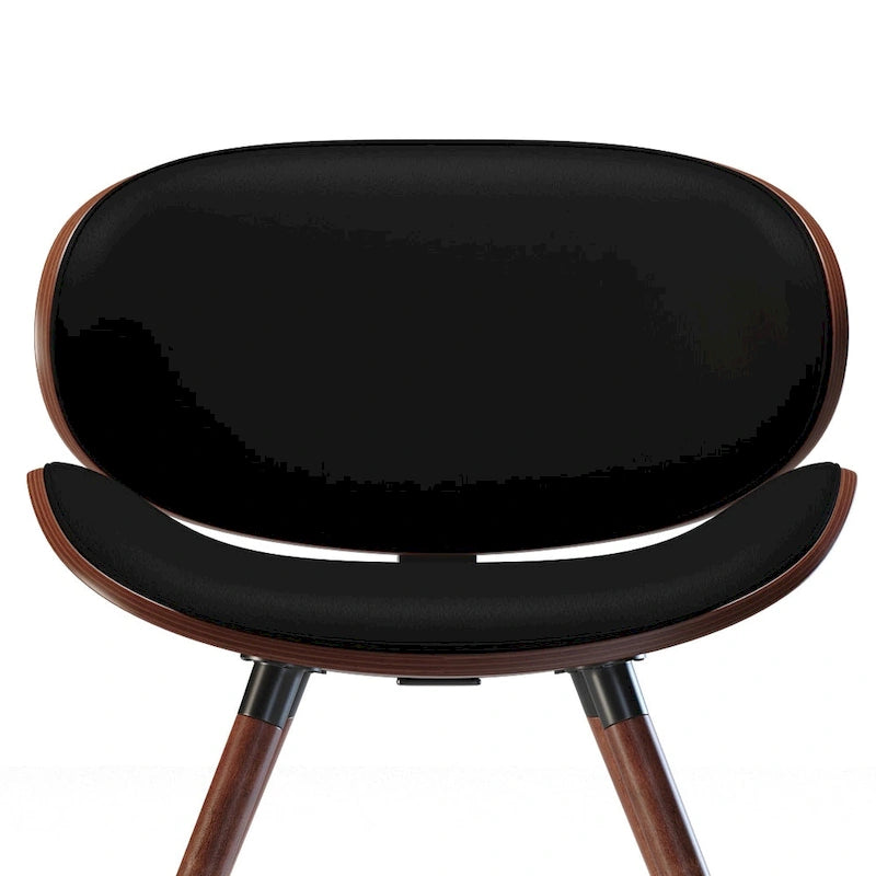 Mid-Century Modern Esszimmerstuhl mit geschwungener, gepolsterter Rückenlehne