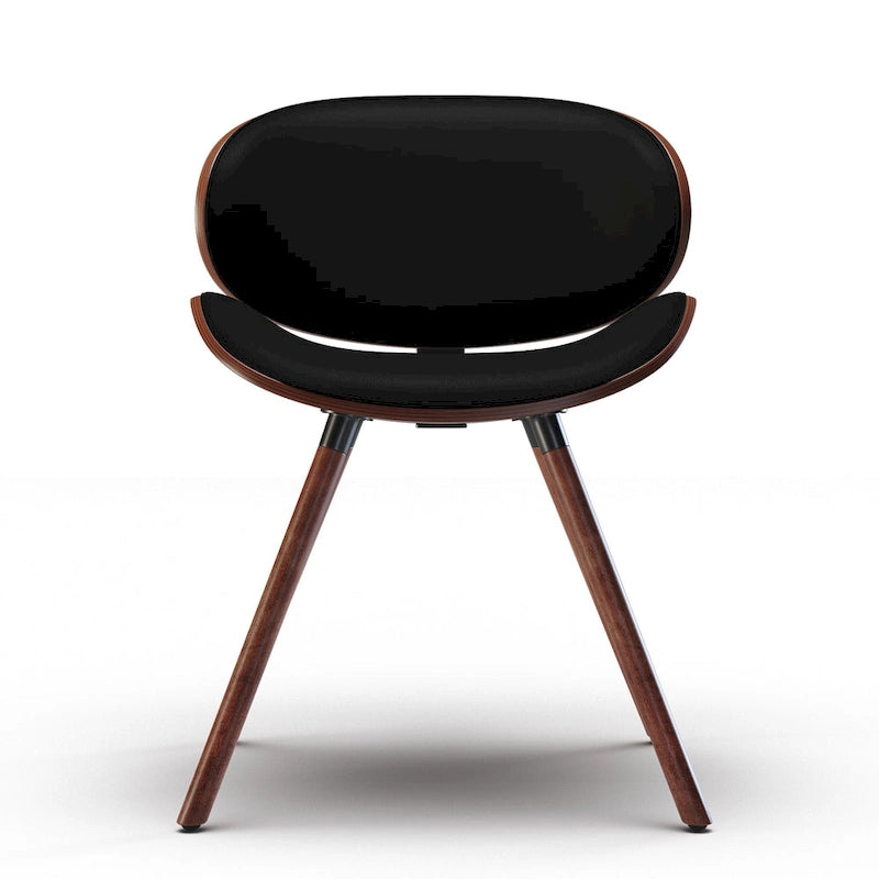 Mid-Century Modern Esszimmerstuhl mit geschwungener, gepolsterter Rückenlehne