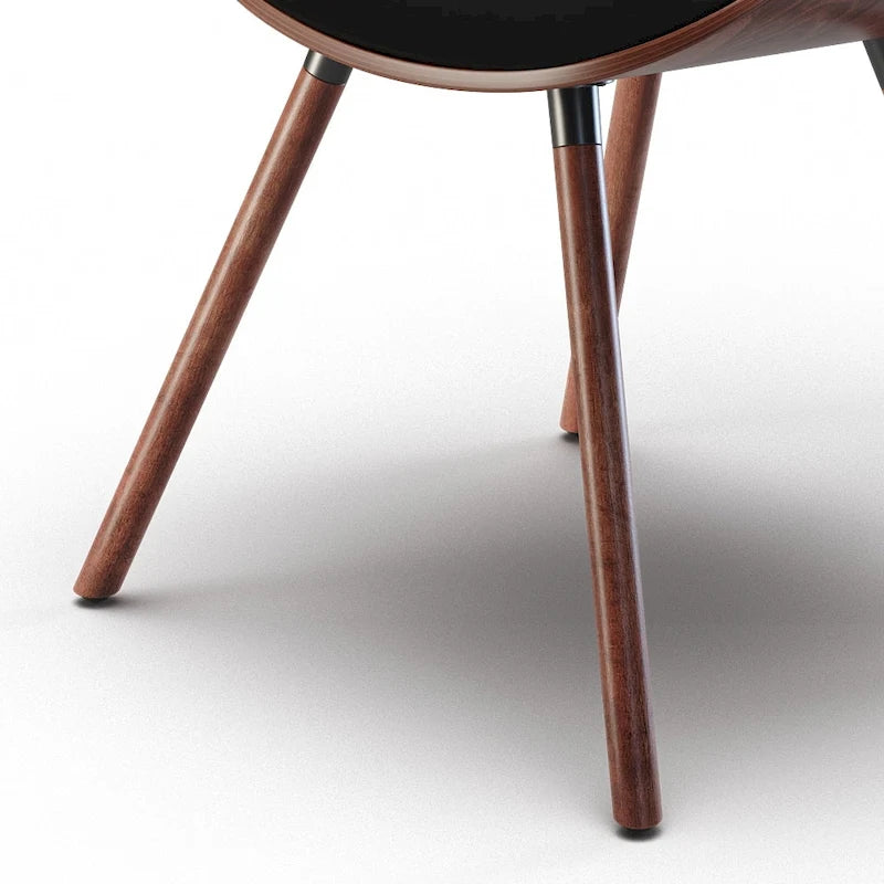Mid-Century Modern Esszimmerstuhl mit geschwungener, gepolsterter Rückenlehne