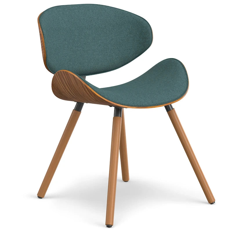 Mid-Century Modern Esszimmerstuhl mit geschwungener, gepolsterter Rückenlehne