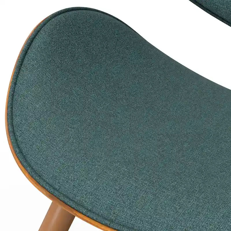 Mid-Century Modern Esszimmerstuhl mit geschwungener, gepolsterter Rückenlehne