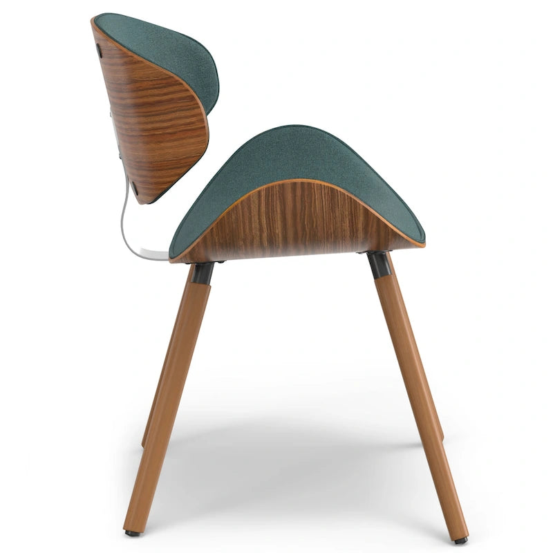 Mid-Century Modern Esszimmerstuhl mit geschwungener, gepolsterter Rückenlehne