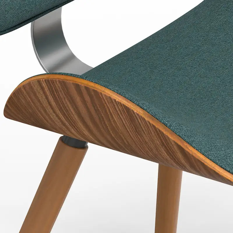 Mid-Century Modern Esszimmerstuhl mit geschwungener, gepolsterter Rückenlehne