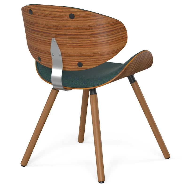 Mid-Century Modern Esszimmerstuhl mit geschwungener, gepolsterter Rückenlehne