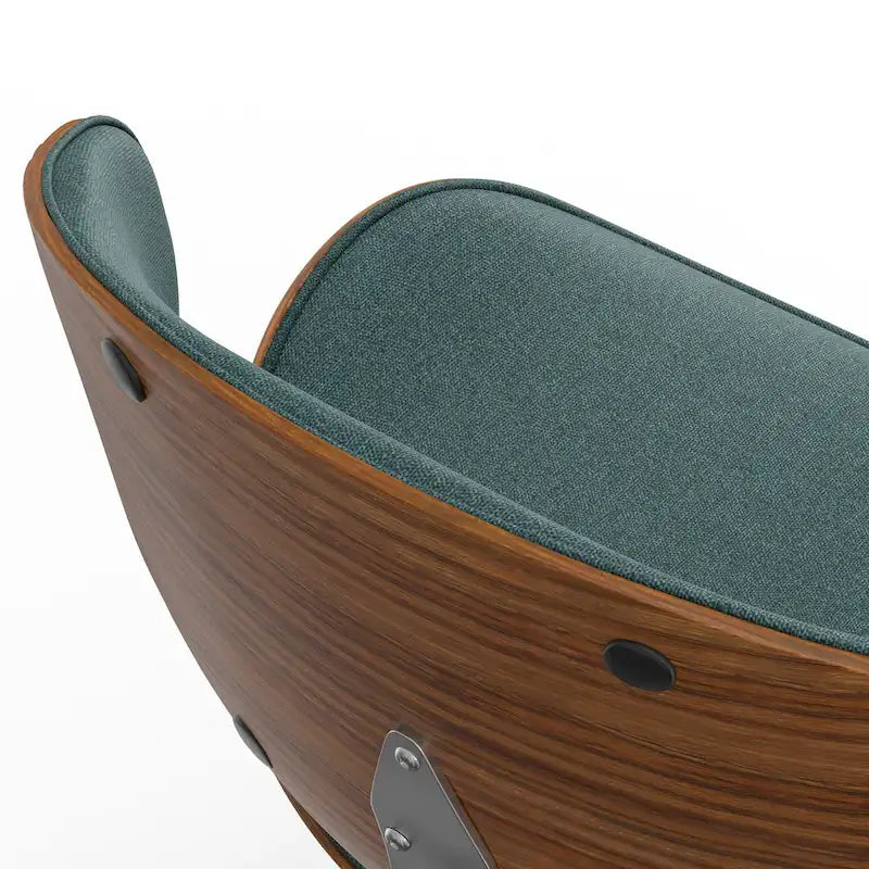 Mid-Century Modern Esszimmerstuhl mit geschwungener, gepolsterter Rückenlehne