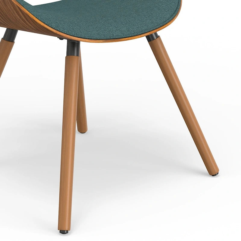 Mid-Century Modern Esszimmerstuhl mit geschwungener, gepolsterter Rückenlehne