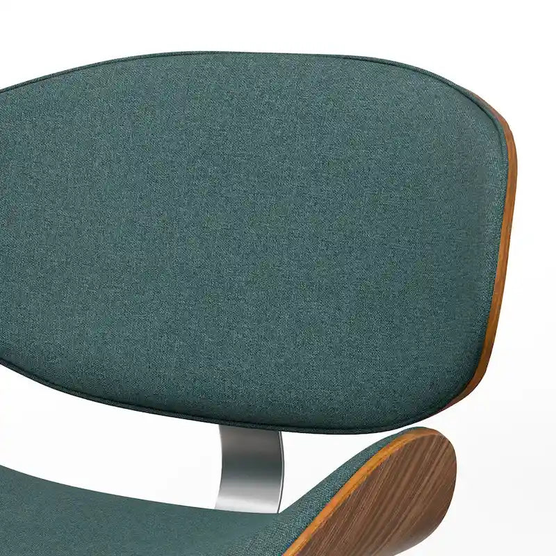 Mid-Century Modern Esszimmerstuhl mit geschwungener, gepolsterter Rückenlehne