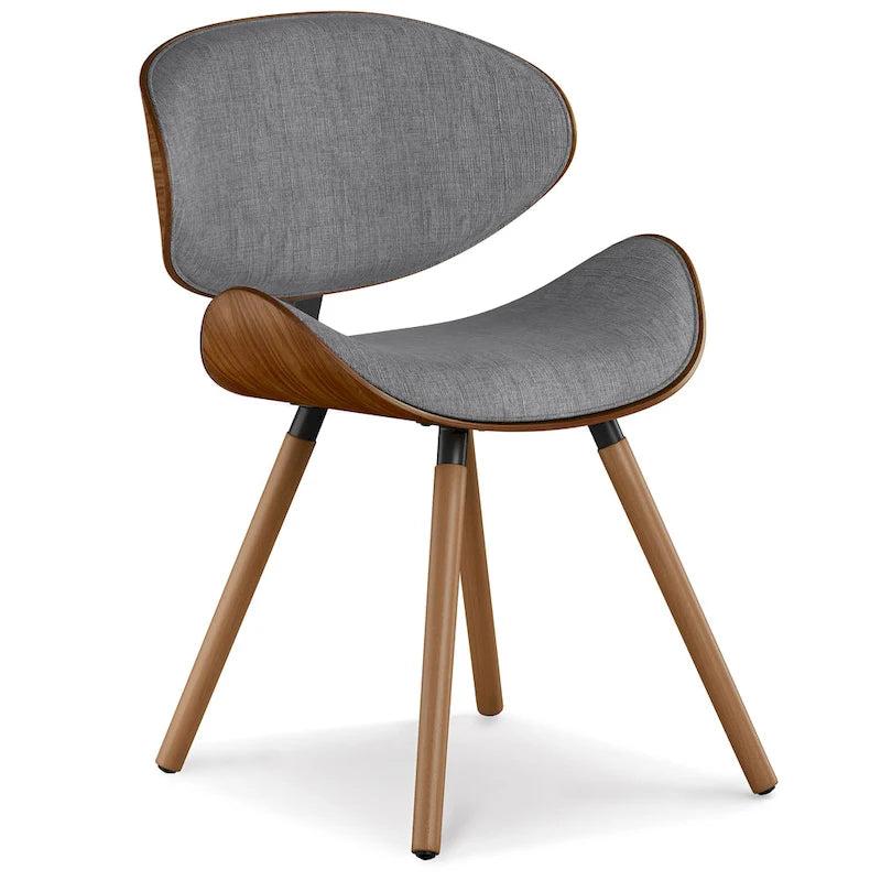 Mid-Century Modern Esszimmerstuhl mit geschwungener, gepolsterter Rückenlehne