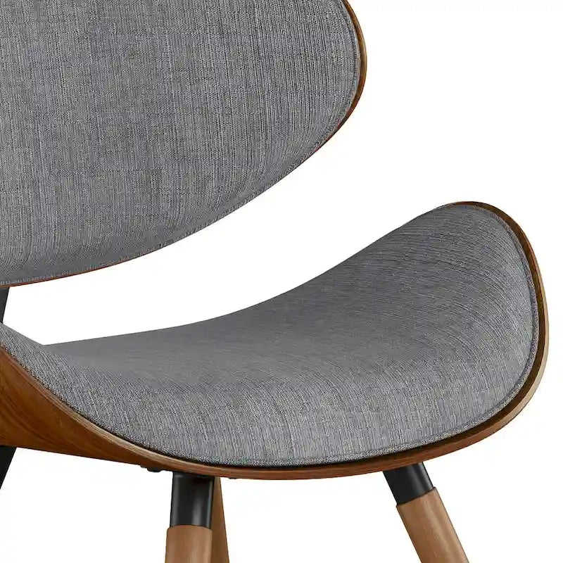 Mid-Century Modern Esszimmerstuhl mit geschwungener, gepolsterter Rückenlehne