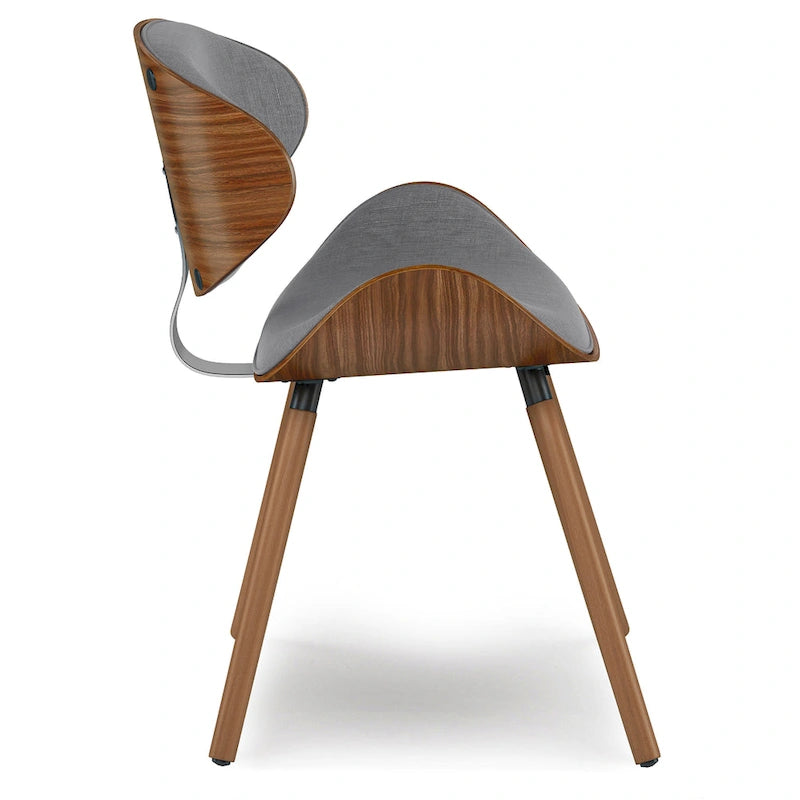 Mid-Century Modern Esszimmerstuhl mit geschwungener, gepolsterter Rückenlehne