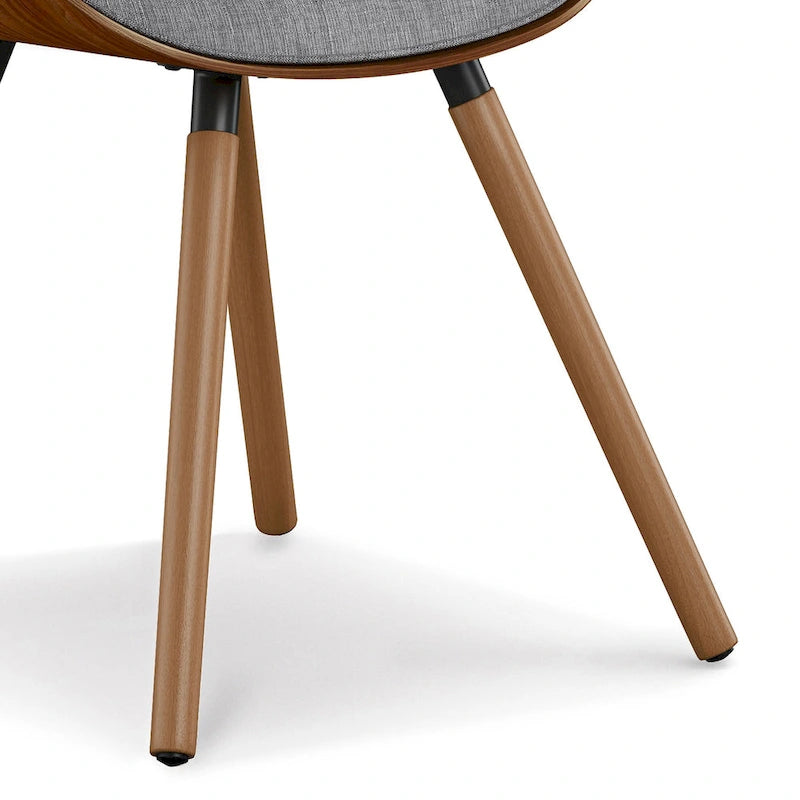 Mid-Century Modern Esszimmerstuhl mit geschwungener, gepolsterter Rückenlehne
