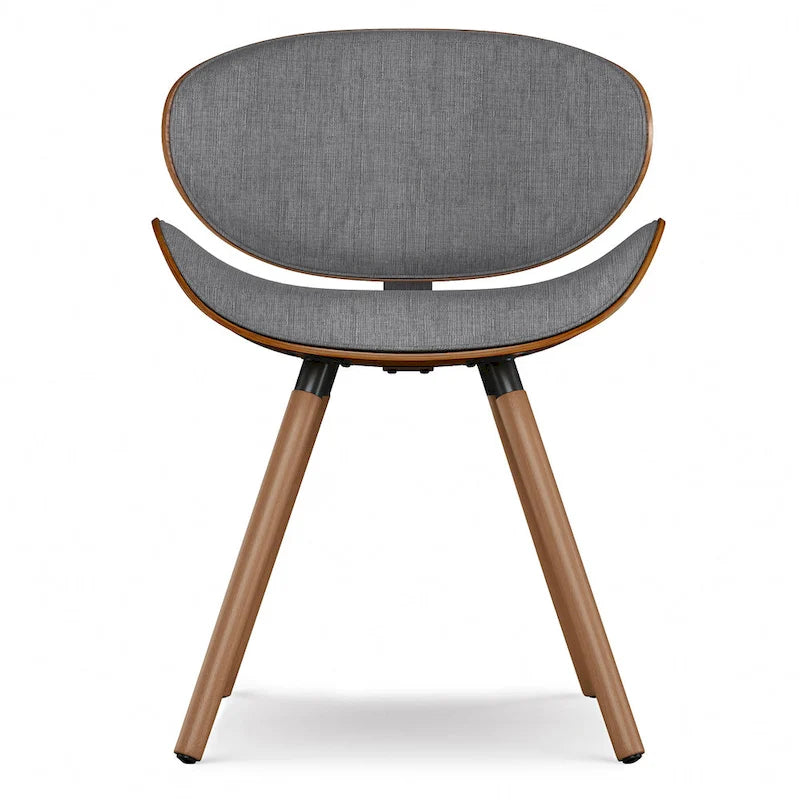 Mid-Century Modern Esszimmerstuhl mit geschwungener, gepolsterter Rückenlehne