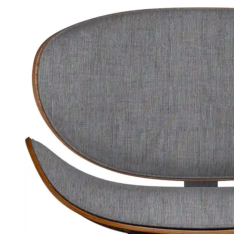 Mid-Century Modern Esszimmerstuhl mit geschwungener, gepolsterter Rückenlehne