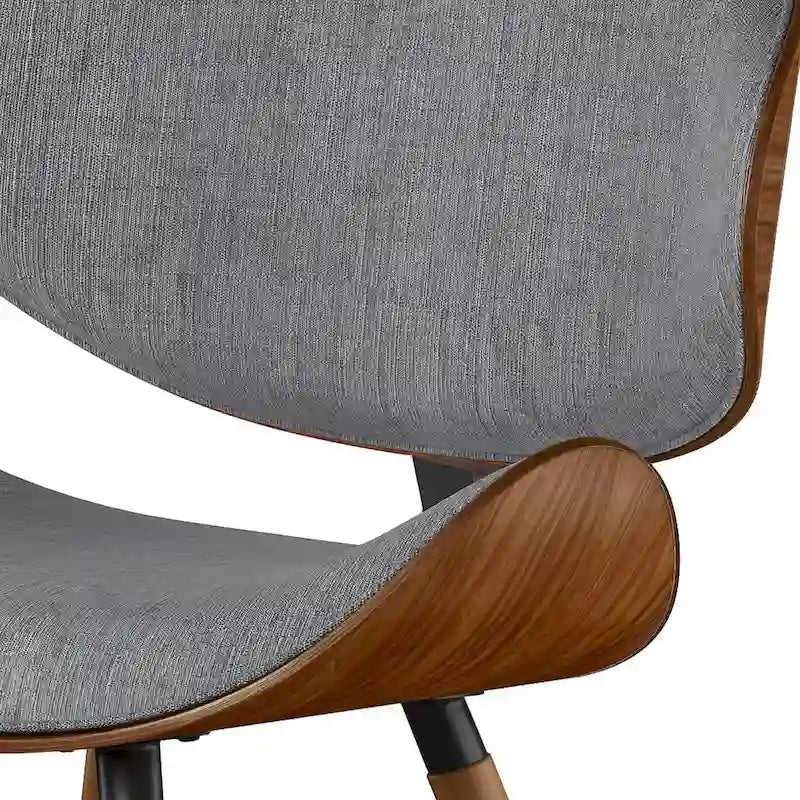 Mid-Century Modern Esszimmerstuhl mit geschwungener, gepolsterter Rückenlehne