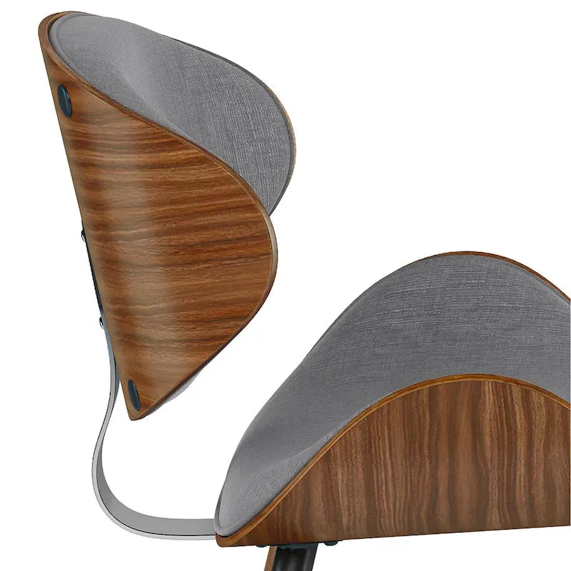 Mid-Century Modern Esszimmerstuhl mit geschwungener, gepolsterter Rückenlehne