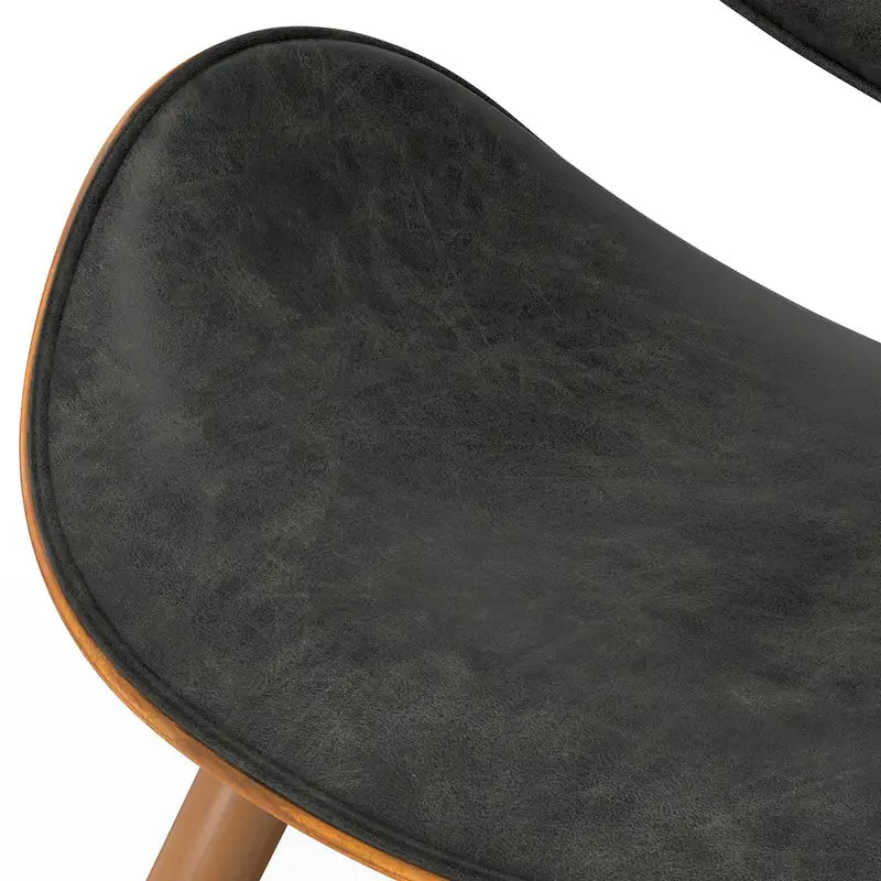 Mid-Century Modern Esszimmerstuhl mit geschwungener, gepolsterter Rückenlehne