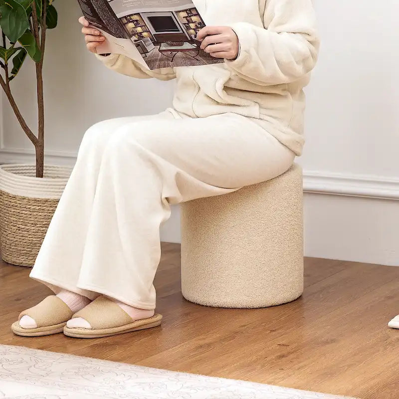 13" Stoff-Fußstützen-Ottomane-Hocker für Wohnzimmer Schlafzimmer