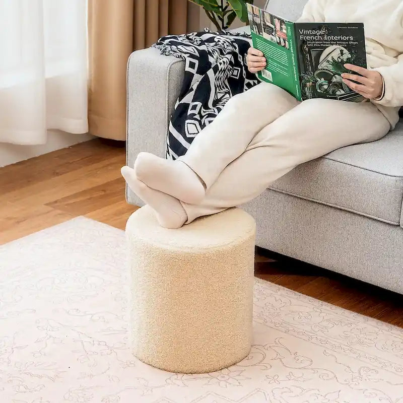 13" Stoff-Fußstützen-Ottomane-Hocker für Wohnzimmer Schlafzimmer