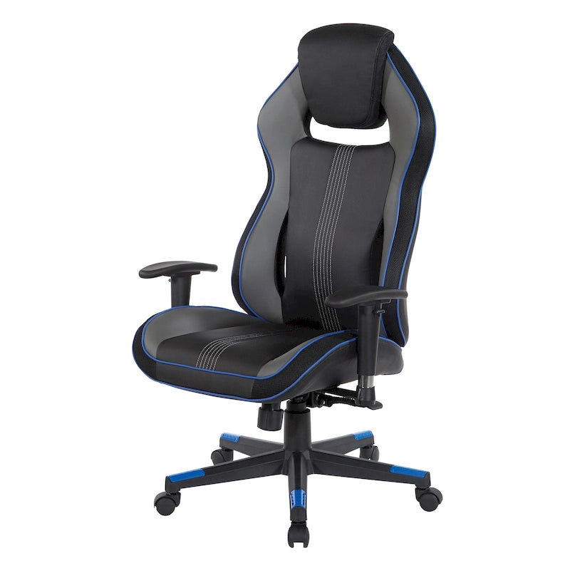 Gaming-Stuhl aus Kunstleder mit Farbakzenten