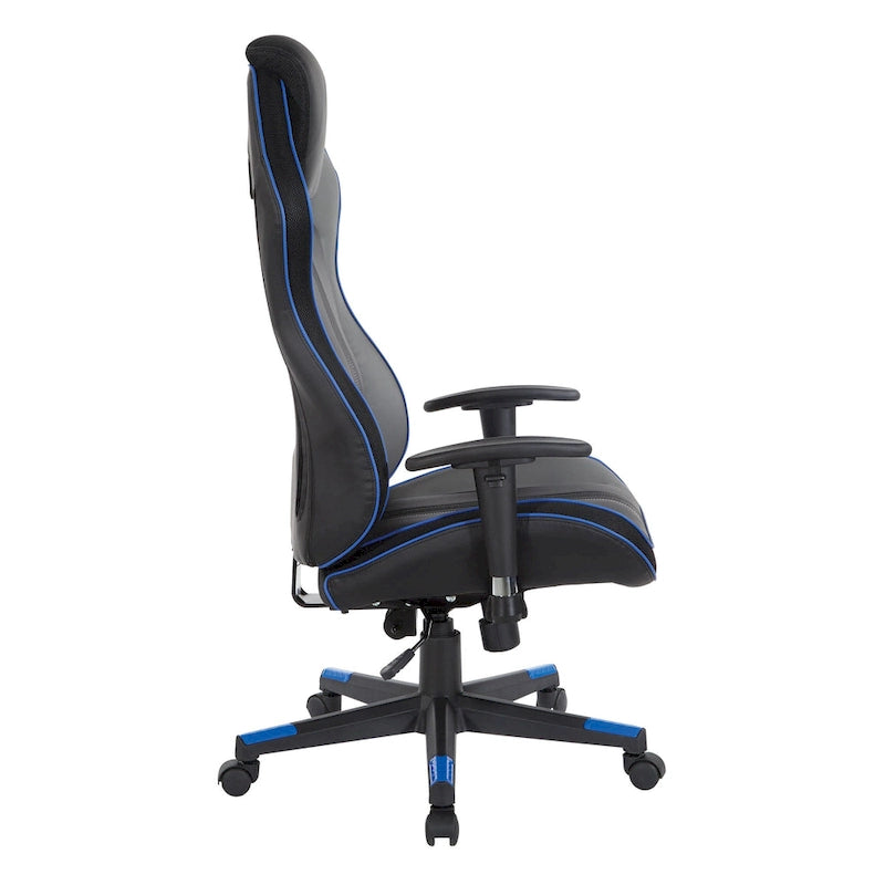 Gaming-Stuhl aus Kunstleder mit Farbakzenten