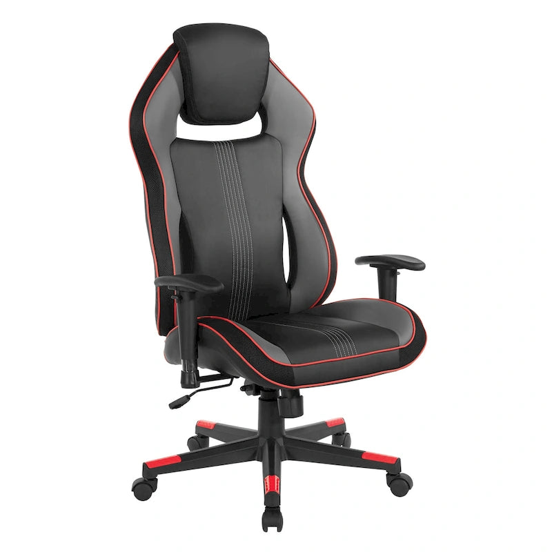 Gaming-Stuhl aus Kunstleder mit Farbakzenten