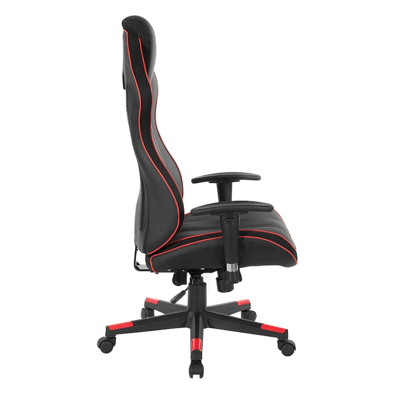Gaming-Stuhl aus Kunstleder mit Farbakzenten