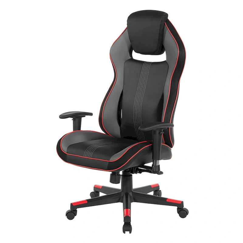 Gaming-Stuhl aus Kunstleder mit Farbakzenten