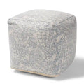 Handgewebter Pouf im Paisley-Muster