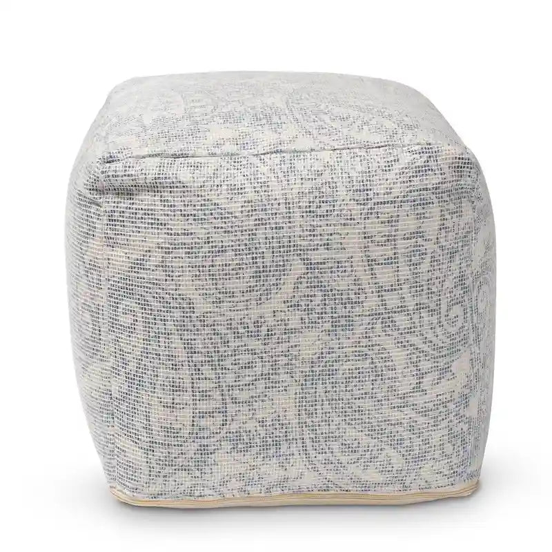Handgewebter Pouf im Paisley-Muster