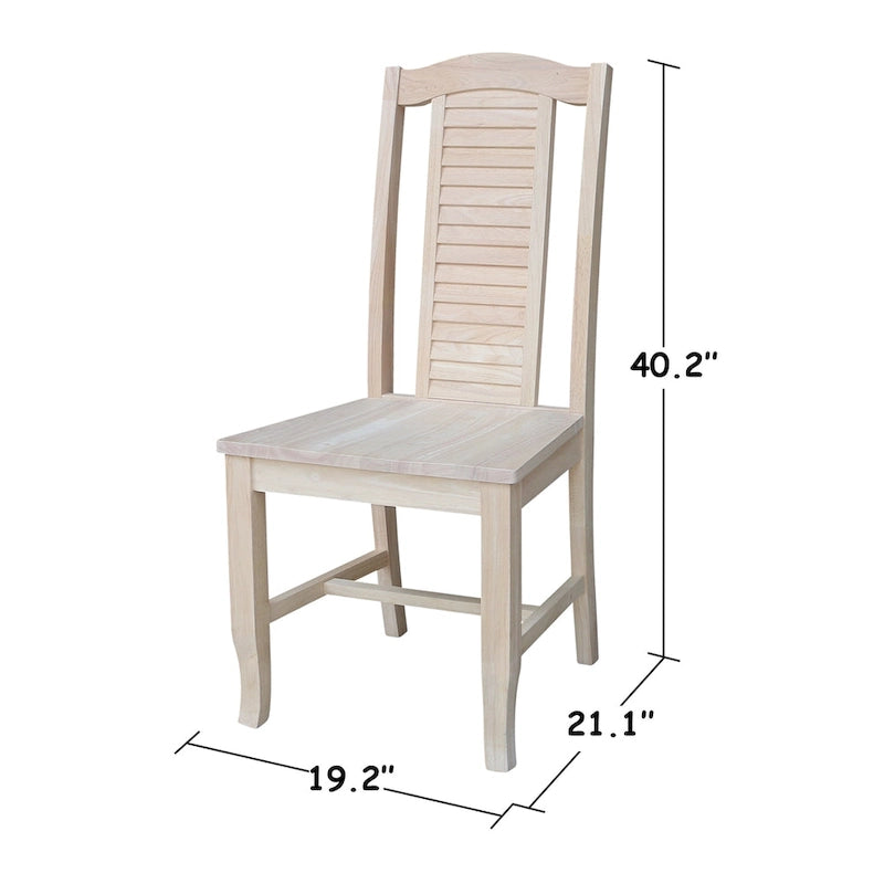 Esszimmerstühle mit Spindelrücken aus Massivholz – 2er-Set