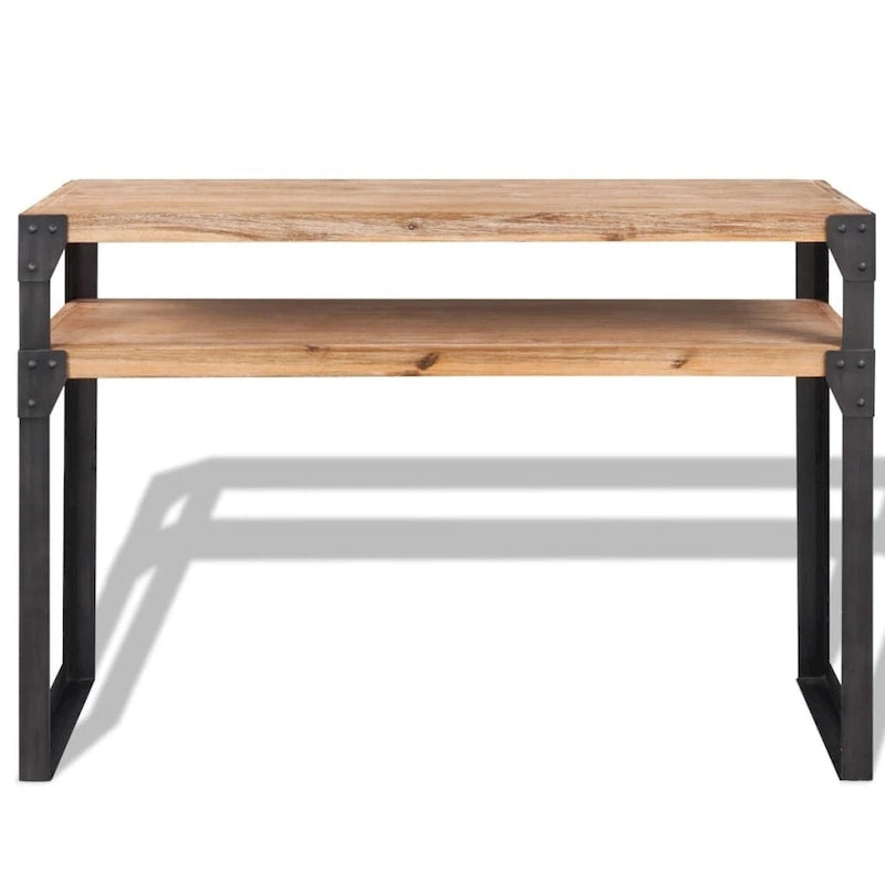 Massivholz-Konsolentisch aus Akazie mit Ablage, 120 cm