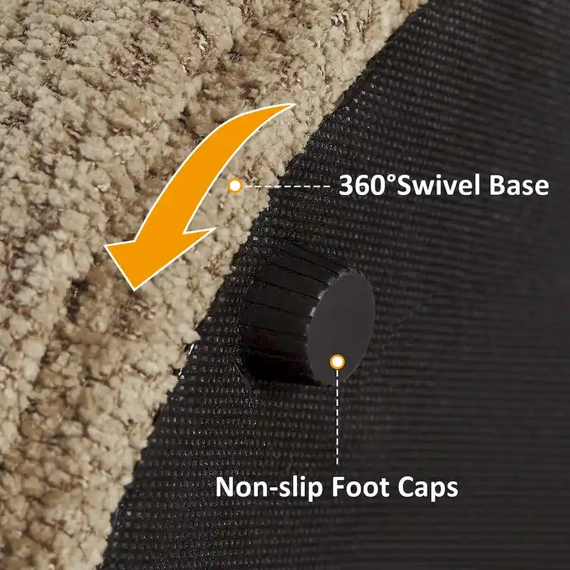 Bouclé gepolsterter drehbarer Ottoman Pouf für das Wohnzimmer