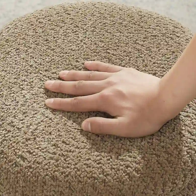 Bouclé gepolsterter drehbarer Ottoman Pouf für das Wohnzimmer