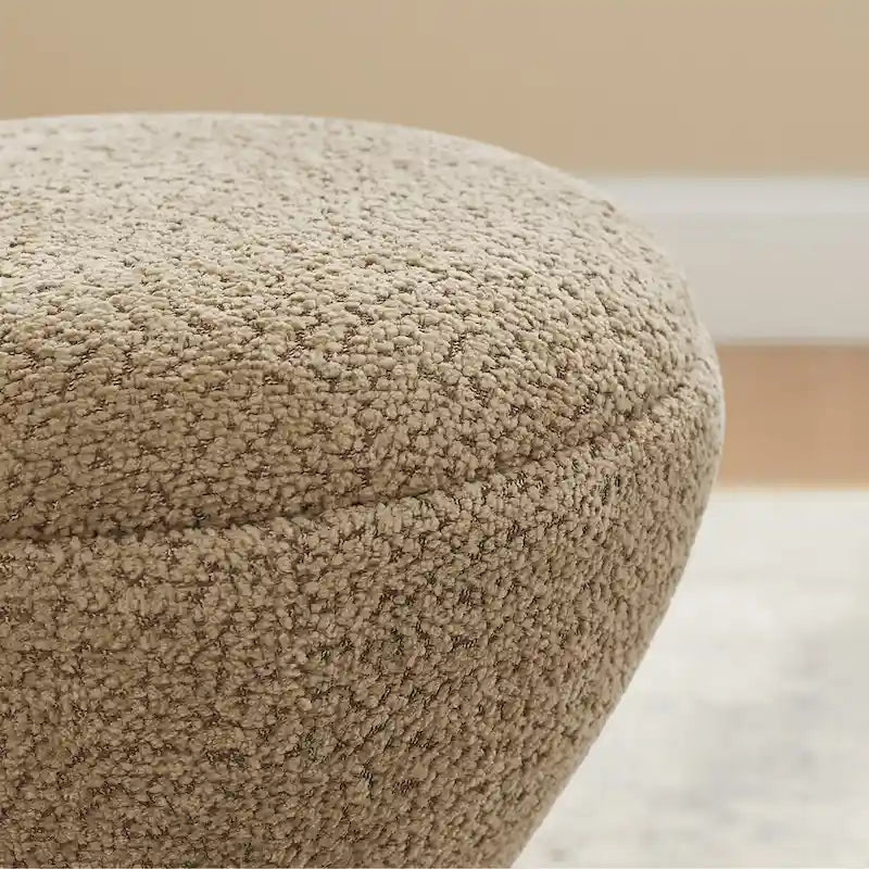 Bouclé gepolsterter drehbarer Ottoman Pouf für das Wohnzimmer