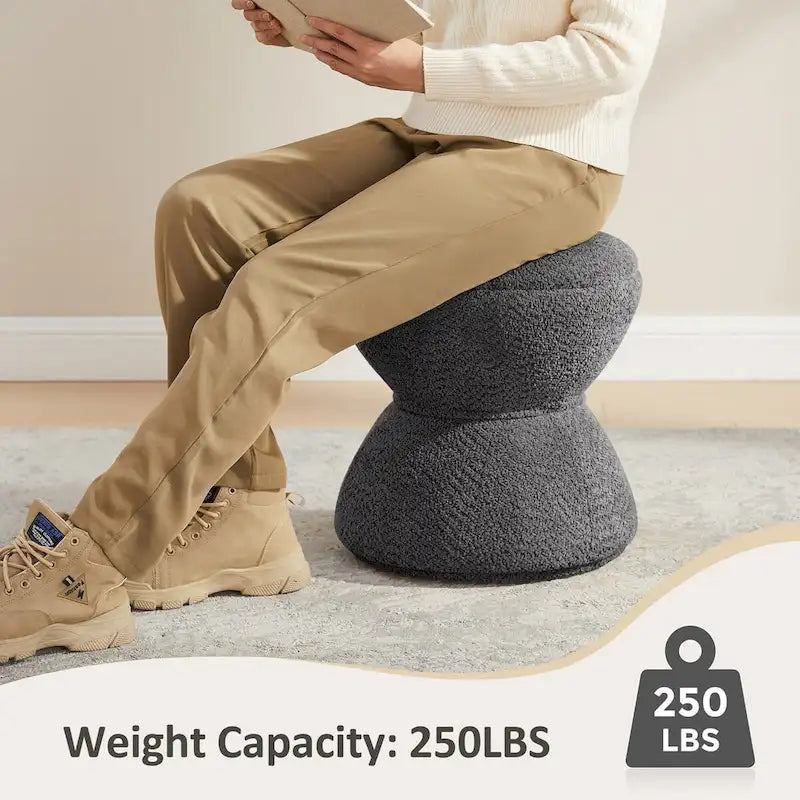 Bouclé gepolsterter drehbarer Ottoman Pouf für das Wohnzimmer