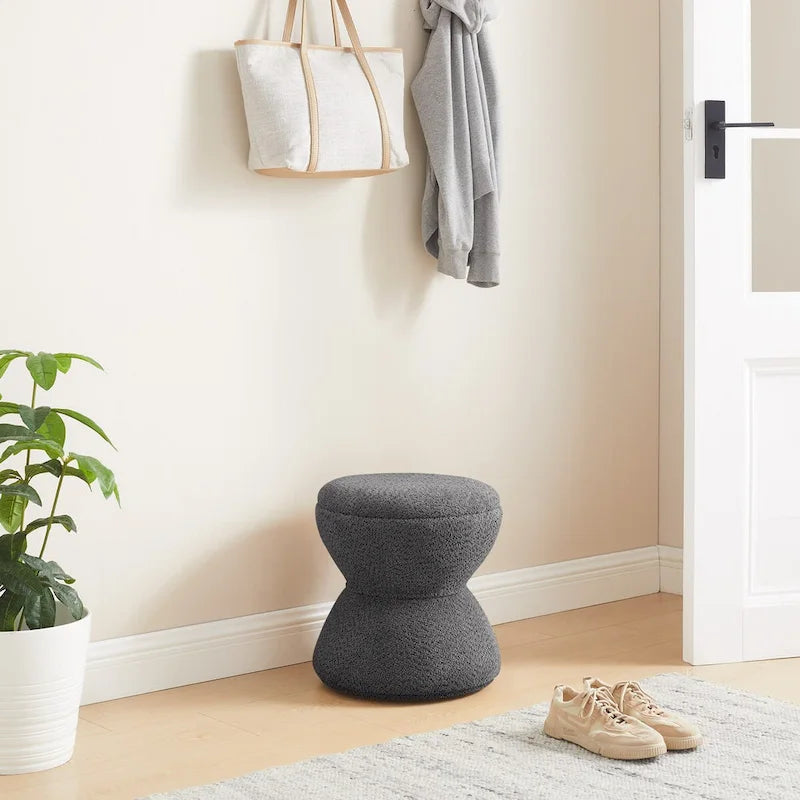 Bouclé gepolsterter drehbarer Ottoman Pouf für das Wohnzimmer
