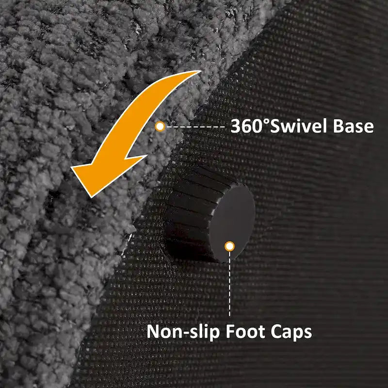 Bouclé gepolsterter drehbarer Ottoman Pouf für das Wohnzimmer