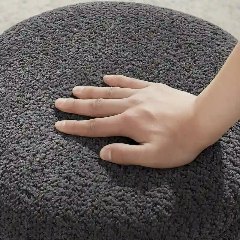 Bouclé gepolsterter drehbarer Ottoman Pouf für das Wohnzimmer