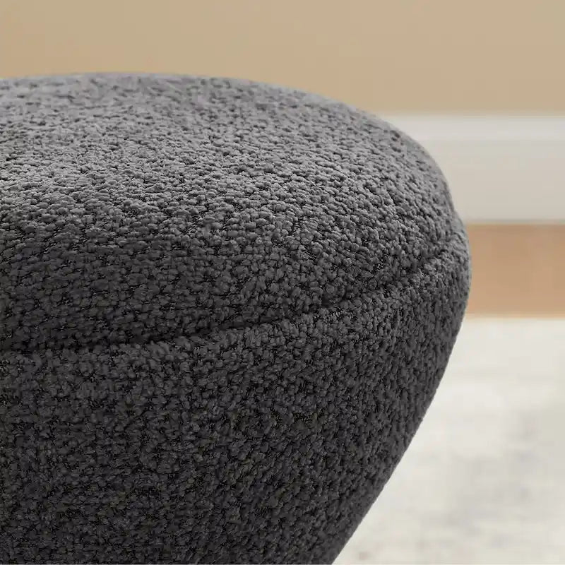 Bouclé gepolsterter drehbarer Ottoman Pouf für das Wohnzimmer