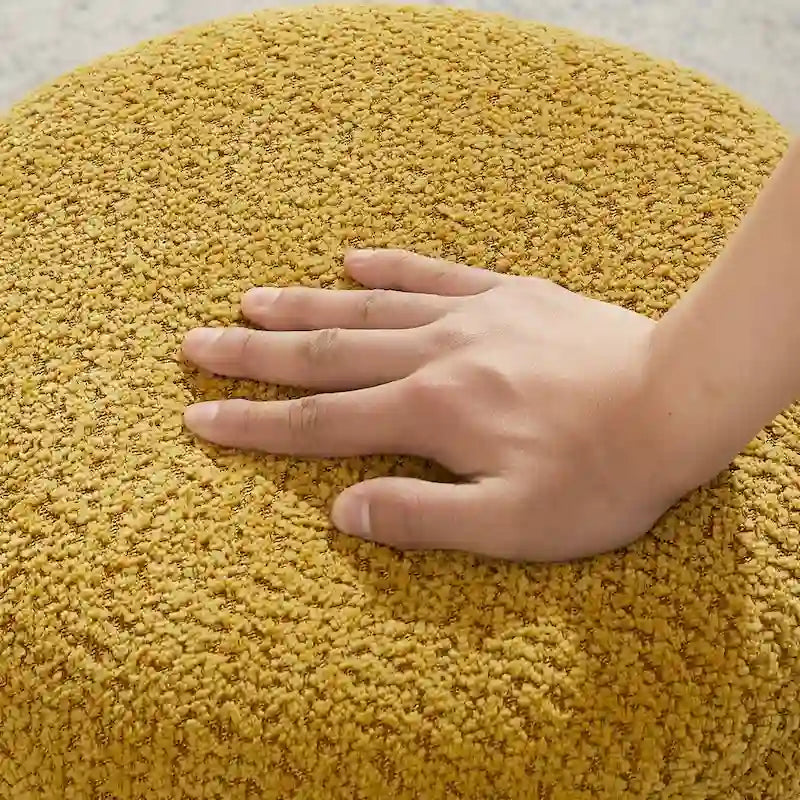 Bouclé gepolsterter drehbarer Ottoman Pouf für das Wohnzimmer