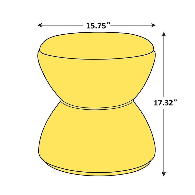 Bouclé gepolsterter drehbarer Ottoman Pouf für das Wohnzimmer