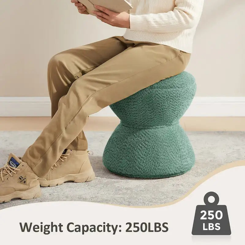 Bouclé gepolsterter drehbarer Ottoman Pouf für das Wohnzimmer