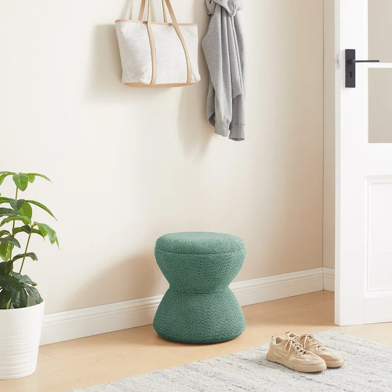 Bouclé gepolsterter drehbarer Ottoman Pouf für das Wohnzimmer