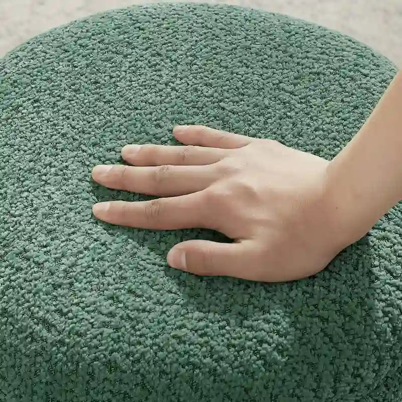 Bouclé gepolsterter drehbarer Ottoman Pouf für das Wohnzimmer
