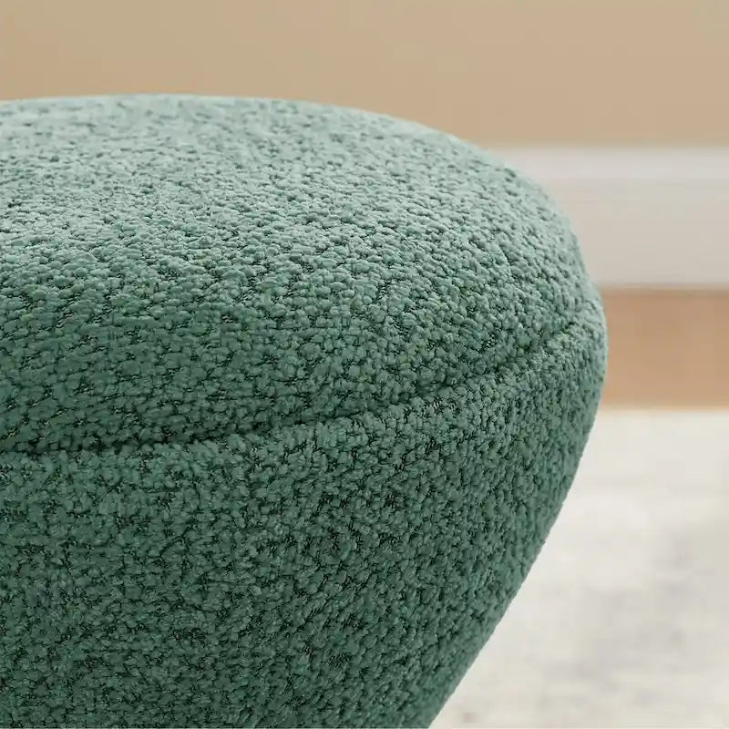 Bouclé gepolsterter drehbarer Ottoman Pouf für das Wohnzimmer